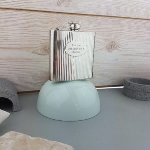 6oz Ribbed Engraved Hip Flask with Free Engraving