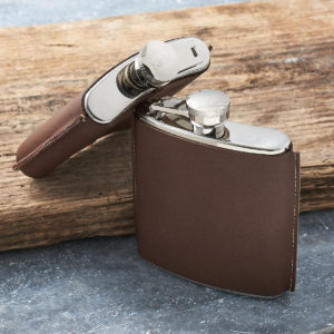 Personalised Hand Stitched Leather Hip Flask