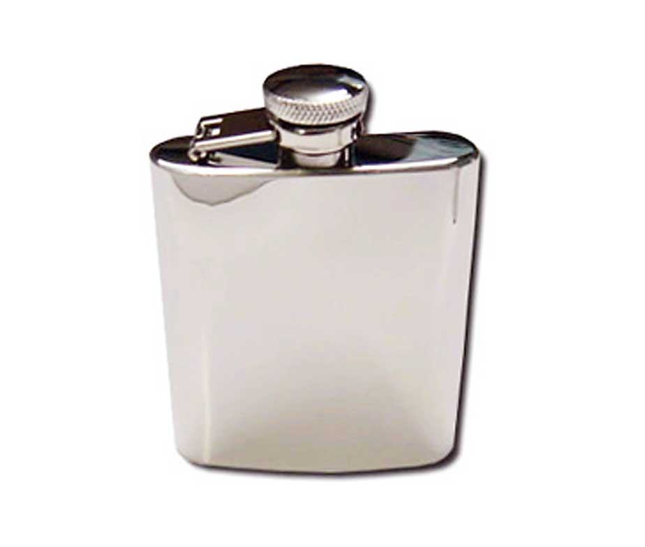 Text Engraved 3oz Brushed S-Steel Hip Flask Christmas Gift Personalised Logo 
